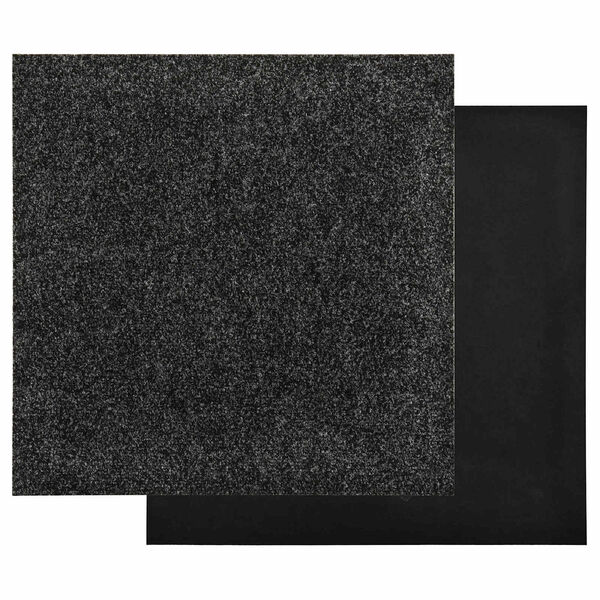 vidaXL Teppich 20 pcs Schwarz 50 x 50 x 0,5 cm Bitumen