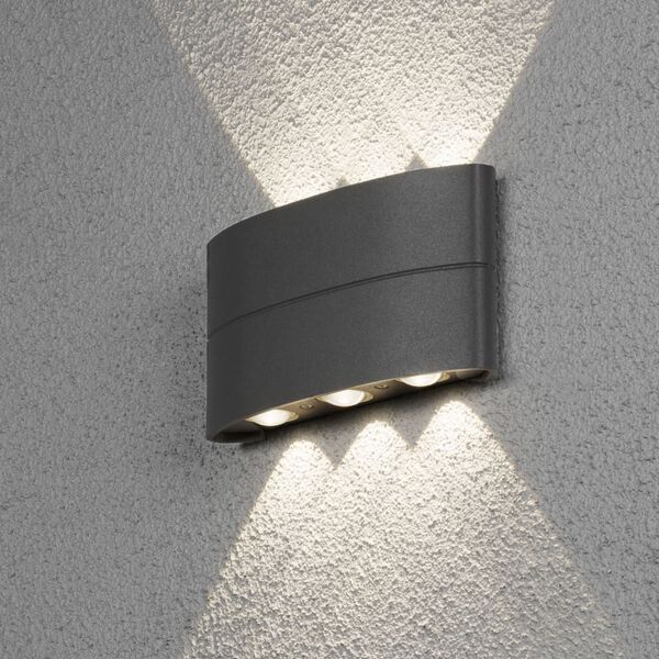 KONSTSMIDE LED-Wandleuchte Chieri 6x1,2W Anthrazit