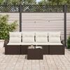 vidaXL Gartensofa-set Braun 55 x 55 x 37 cm Poly-Rattan