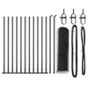 vidaXL Sechseckzaun mit Betonsockel 25 x 0,6 m PVC-beschichteter Stahl