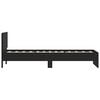vidaXL Bettgestell mit Kopfteil Schwarz 75x190 cm Holzwerkstoff
