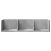 vidaXL Wandschrank Betongrau 75x18x16,5 cm Holzwerkstoff