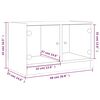 vidaXL TV-Schrank mit Glast&uuml;ren Schwarz 68x37x42 cm
