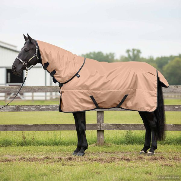 vidaXL Pferdedecke Cappuccino 145 cm Polyester