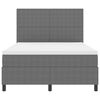 vidaXL Boxspringbett Hellgrau und Wei&szlig; 140 x 200 cm Cordstoff