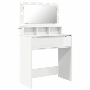 vidaXL Schlafzimmer-Frisiertische Hochglanz Wei&szlig; 80 x 39,5 x 135 cm