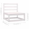vidaXL 8-tlg. Garten-Lounge-Set Wei&szlig; Massivholz Kiefer