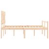 vidaXL Seniorenbett mit Kopfteil 120x200 cm Massivholz