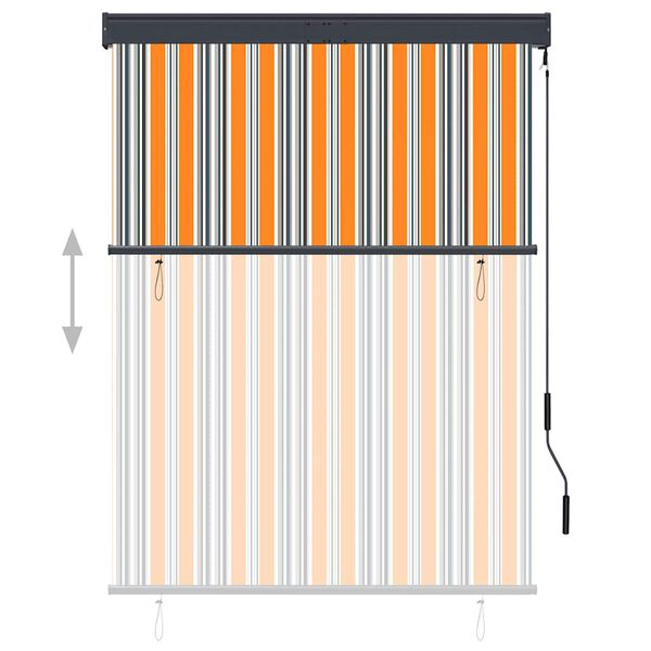 vidaXL Au&szlig;enrollo 120 x 250 cm Gelb und Blau