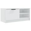 vidaXL TV-Schrank Hochglanz-Wei&szlig; 80x35x36,5 cm Holzwerkstoff