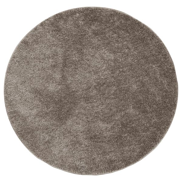 vidaXL Teppich ISTAN Hochflor Gl&auml;nzend Grau &Oslash; 80 cm