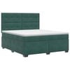 vidaXL Boxspringbett mit Matratze Dunkelgr&uuml;n 160 x 200 cm Samt