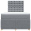 vidaXL Boxspringbett mit Matratze Hellgrau 120x200 cm Stoff
