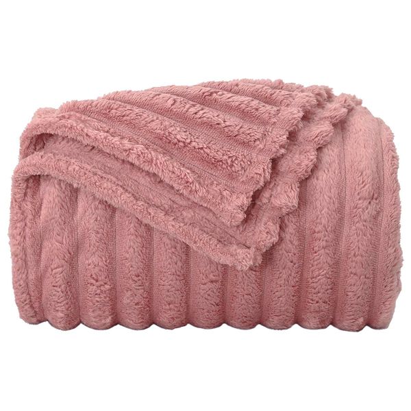 vidaXL &Uuml;berwurfdecke Rosa 270 x 240 cm Fleece