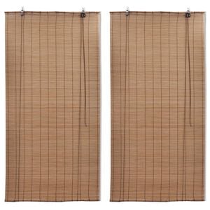 vidaXL Bambusrollos 2 Stk. 120x220 cm Braun