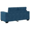 vidaXL | Zweisitzer-Sofa | mit Kissen Blau Samt