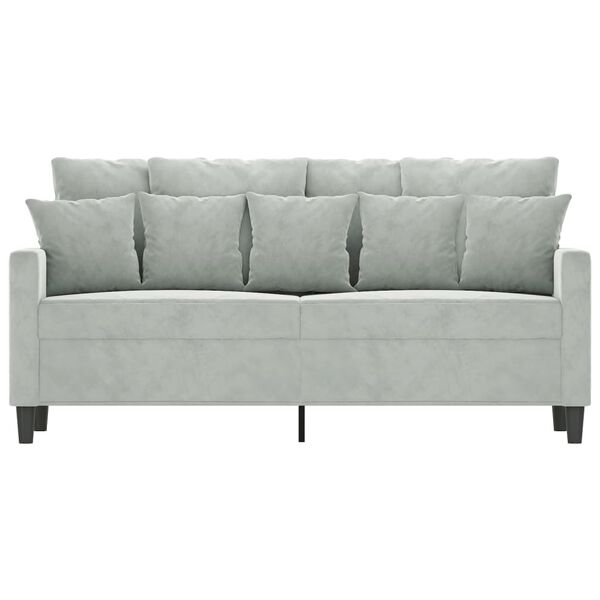 vidaXL 2-Sitzer-Sofa Hellgrau 140 cm Samt