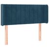 vidaXL Kopfteil mit Ohren Dunkelblau 93x16x78/88 cm Samt