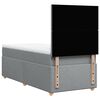 vidaXL Boxspringbett mit Matratze Hellgrau 100x200 cm Stoff