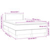 vidaXL Boxspringbett mit Matratze & LED Taupe 120x190 cm Stoff
