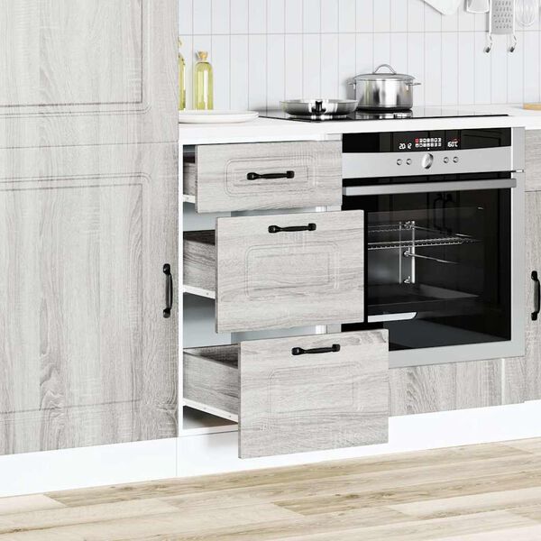 vidaXL K&uuml;chenunterschrank Kalmar Grau Sonoma Holzwerkstoff
