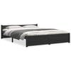 vidaXL Massivholzbett Schwarz 150x200 cm