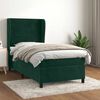 vidaXL Boxspringbett mit Matratze Dunkelgr&uuml;n 100x200 cm Samt
