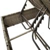 vidaXL Doppel-Sonnenliege mit Kissen & Sonnenschirm Grau Poly Rattan