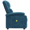 vidaXL Massagesessel Blau Samt