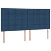 vidaXL Aufbewahrungsbett mit Matratze Blau 200 x 200 cm Polyester