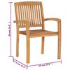 vidaXL Stapelbare Gartenst&uuml;hle mit Kissen 6 Stk. Massivholz Teak