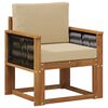 vidaXL Outdoor Mittelsofa Massivholz Akazie Natur