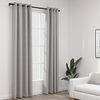vidaXL Verdunkelungsvorh&auml;nge &Ouml;sen Leinenoptik 2 Stk. Grau 140x225 cm