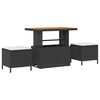vidaXL Garten-Sofa-Set 11 pcs Schwarz Poly-Rattan