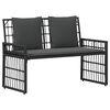 vidaXL Bank Outdoor Uni Schwarz und Dunkelgrau 116 x 55 x 82 cm
