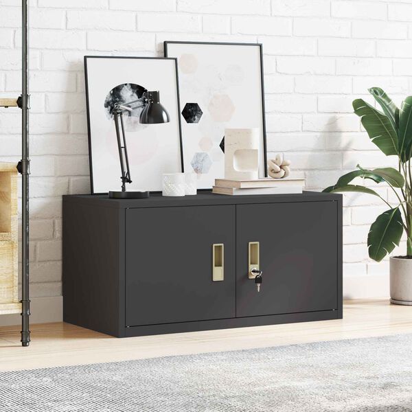 vidaXL Aufbewahrungsschrank Schwarz 80 x 40 x 40 cm Stahl