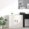 vidaXL Aufbewahrungsschrank Wei&szlig; 90 x 40 x 70 cm Stahl