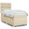 vidaXL Boxspringbett mit Matratze Creme 90x190 cm Stoff