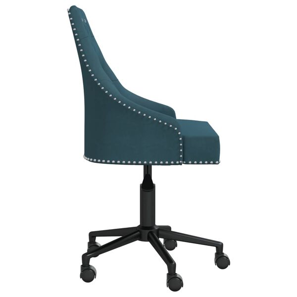 vidaXL Esszimmerstuhl Drehbar Blau Samt