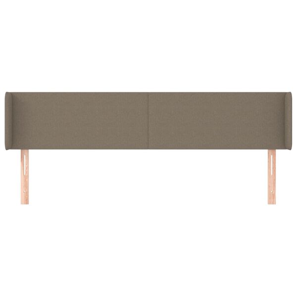 vidaXL Kopfteil mit Ohren Taupe 163x16x78/88 cm Stoff