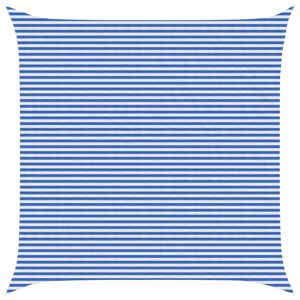 vidaXL Sonnensegel Blau und Wei&szlig; 7 x 7 m HDPE