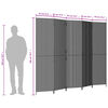 vidaXL Paravent 5-tlg. Braun Poly Rattan