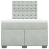 vidaXL Boxspringbett mit Matratze Hellgrau 120x190 cm Samt