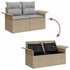 vidaXL Gartensofa-set mit Speicher 11 pcs Schwarz Poly-Rattan