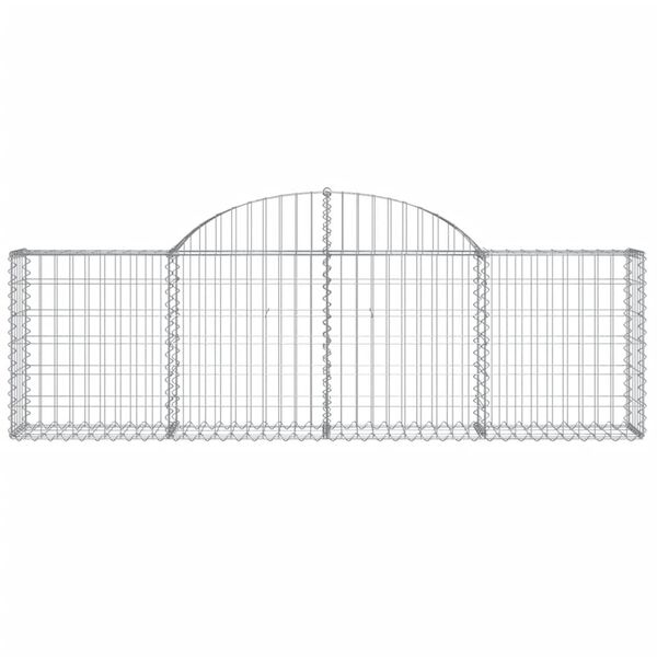 vidaXL Gabionen mit Hochbogen 20 Stk. 200x30x60/80 cm Verzinktes Eisen