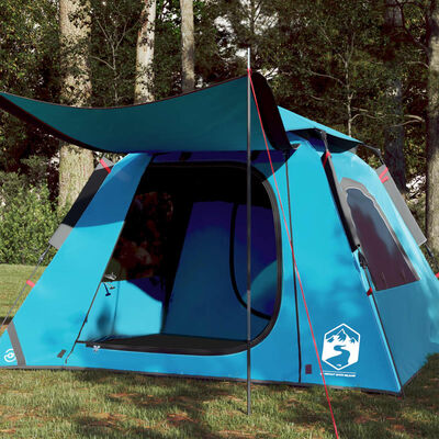 vidaXL Kuppel-Campingzelt 4 Personen Blau Quick Release