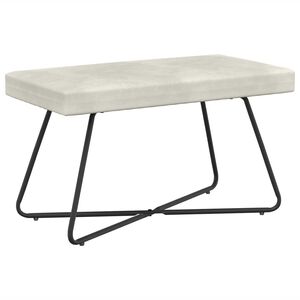 vidaXL Bank Creme 80 x 40 x 45 cm Samt