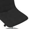 vidaXL Esszimmerst&uuml;hle 6 Stk. Drehbar Schwarz Stoff