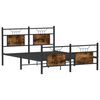 vidaXL Bettgestell ohne Matratze R&auml;uchereiche 140x190 cm Holzwerkstoff