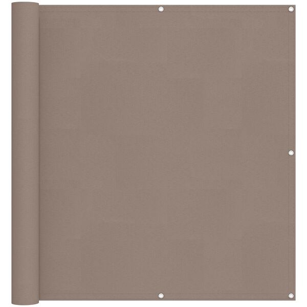 vidaXL Balkonsichtschutz Taupe 110 x 700 cm Oxford-Stoff